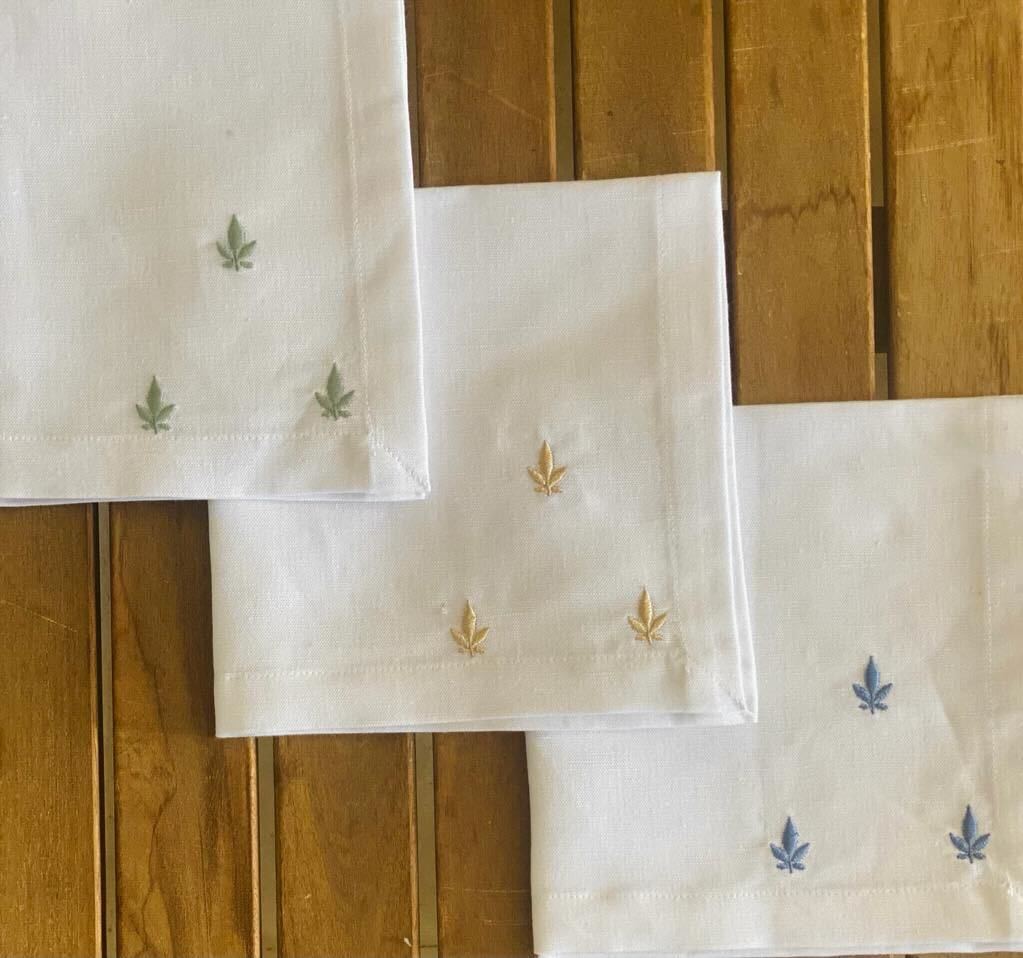 embroidered lotus collection napkin